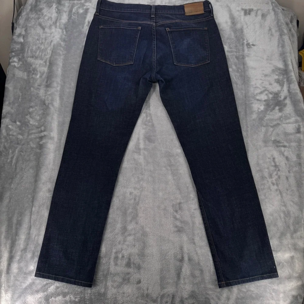 Mott & Bow Mens Straight Leg Dark Wash Denim Jeans Cotton Elastane Size 32 - Picture 10 of 10